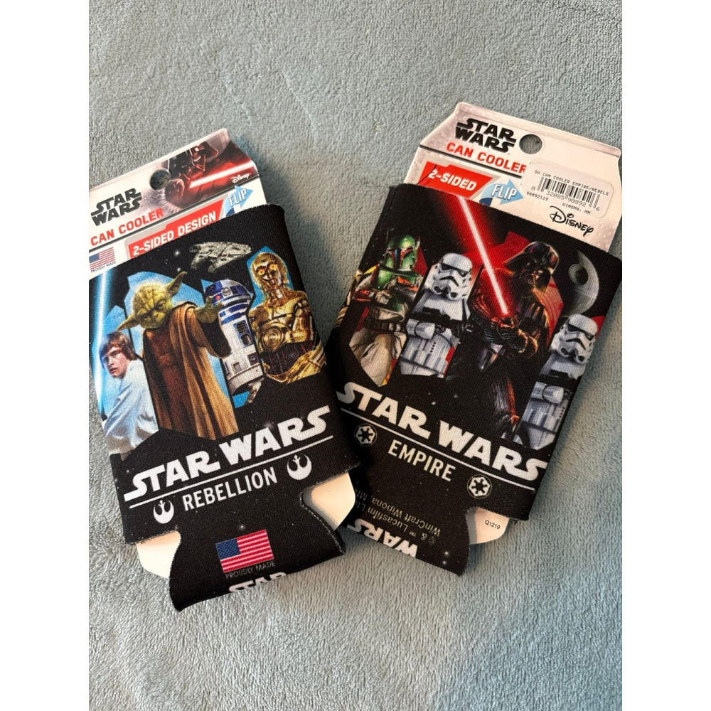 Set of two Star Wars can cooler double sided design